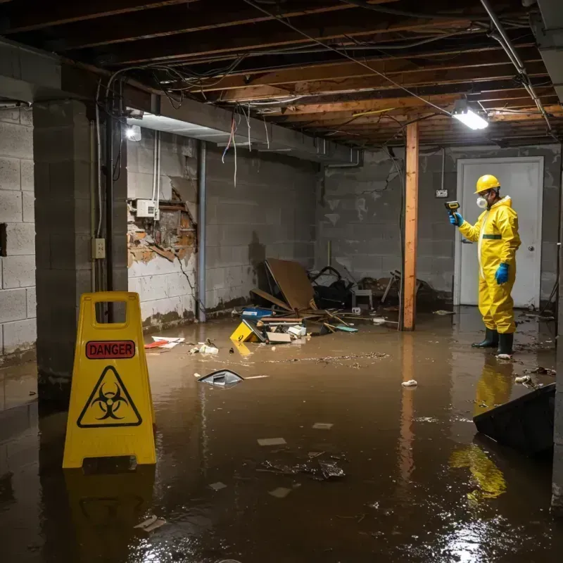 Flooded Basement Electrical Hazard in Alamo, NV Property