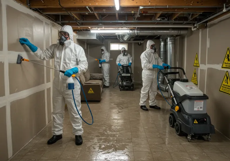 Basement Moisture Removal and Structural Drying process in Alamo, NV